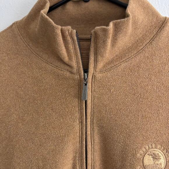 Carnoustie Men's L Pebble Beach Golf Links Tan Quarter Zip Pullover Soft - Picture 4 of 12